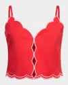 Ramy Brook Tilda Piping Cutout Cropped Sleeveless Top