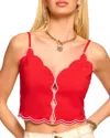 Ramy Brook Tilda Scallop Cotton Blend Crop Camisole