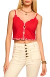 Ramy Brook Tilda Scallop Cotton Blend Crop Camisole