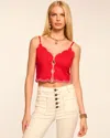 Ramy Brook Tilda Piping Cutout Cropped Sleeveless Top