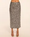 Ramy Brook Timothy Sequin Midi Skirt In Silver