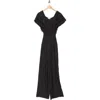 Ramy Brook Tinsley Off The Shoulder Short Sleeve Jumpsuit In Black