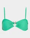 Ramy Brook Titan Bandeau Bikini Top In Palm Green