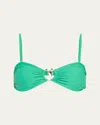 Ramy Brook Titan Bandeau Bikini Top In Palm Green