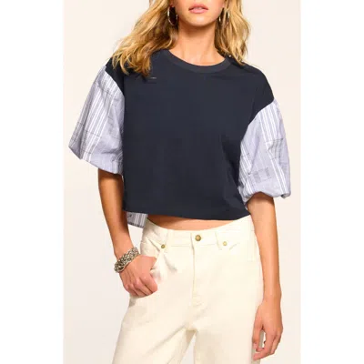 RAMY BROOK RAMY BROOK TOULA MIXED MEDIA CROP TOP