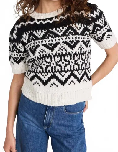 Ramy Brook Travis Sweater In Black / White In Multi