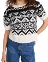 Ramy Brook Travis Sweater In Black/white Combo In Multi