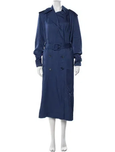 Pre-owned Ramy Brook Trench Coat In Blue