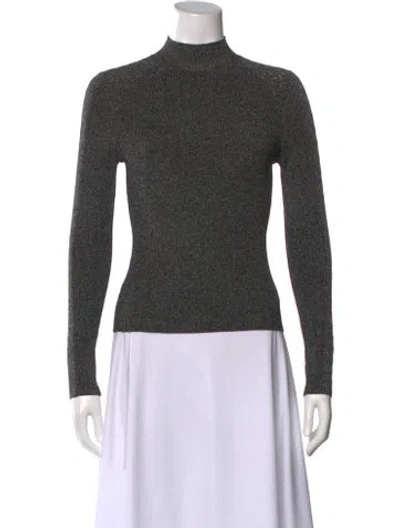 Pre-owned Ramy Brook Turtleneck Long Sleeve Top In Multi