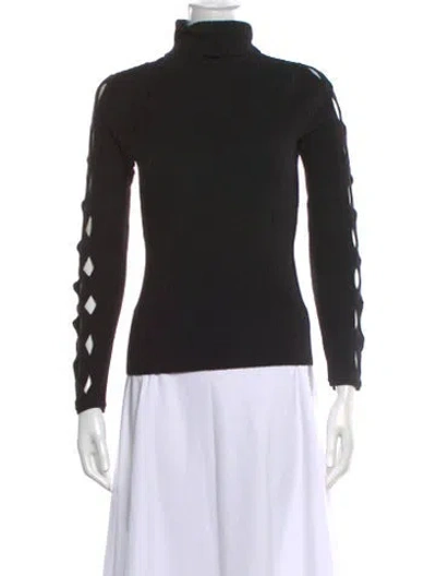 Pre-owned Ramy Brook Turtleneck Sweater In Black