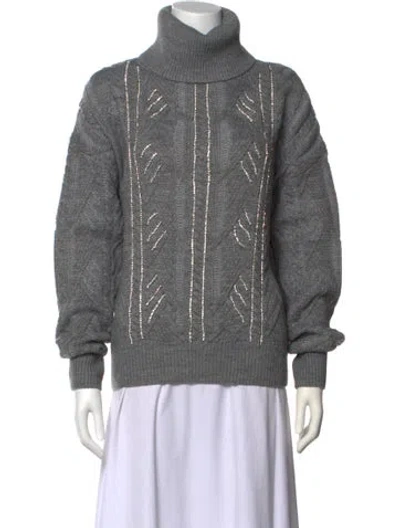 Pre-owned Ramy Brook Turtleneck Sweater In Gray