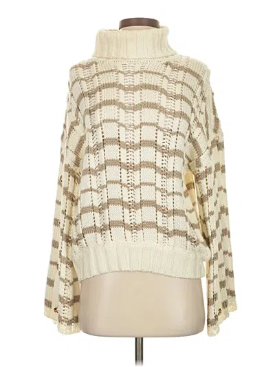Pre-owned Ramy Brook Turtleneck Sweater In White