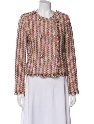 Pre-owned Ramy Brook Tweed Pattern Evening Jacket In Multi