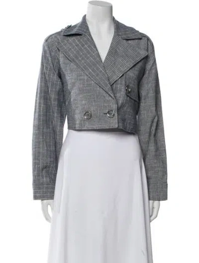 Pre-owned Ramy Brook Tweed Pattern Evening Jacket W/ Tags In Blue