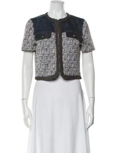 Pre-owned Ramy Brook Tweed Pattern Evening Jacket W/ Tags In Multi