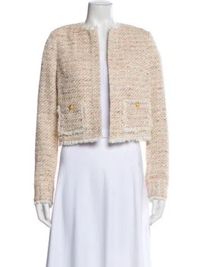 Pre-owned Ramy Brook Tweed Pattern Evening Jacket W/ Tags In Neutral