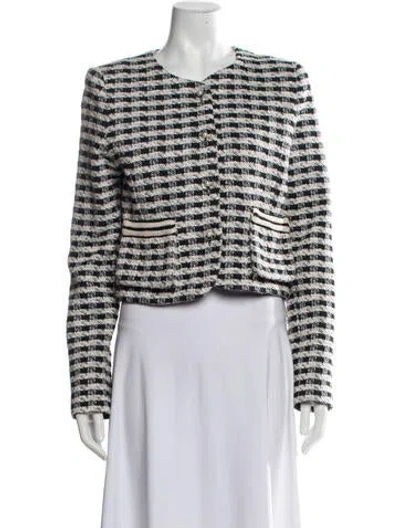 Pre-owned Ramy Brook Tweed Pattern Jacket In Multicolor