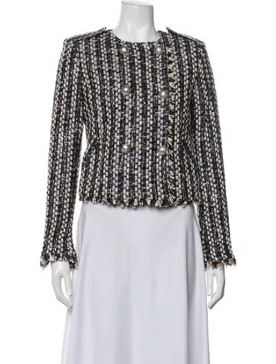 Pre-owned Ramy Brook Tweed Pattern Jacket In Multicolor