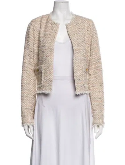 Pre-owned Ramy Brook Tweed Pattern Jacket In Neutrals