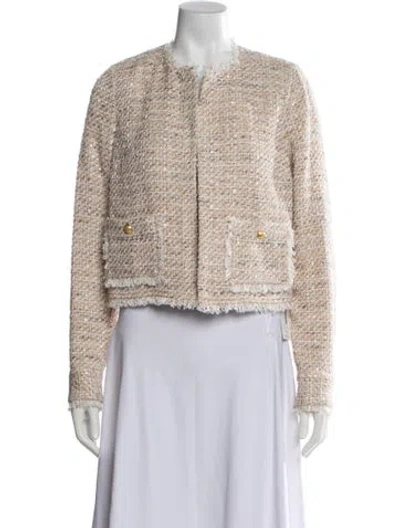 Pre-owned Ramy Brook Tweed Pattern Jacket W/ Tags In Neutrals