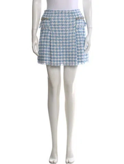 Pre-owned Ramy Brook Tweed Pattern Mini Skirt W/ Tags In Green