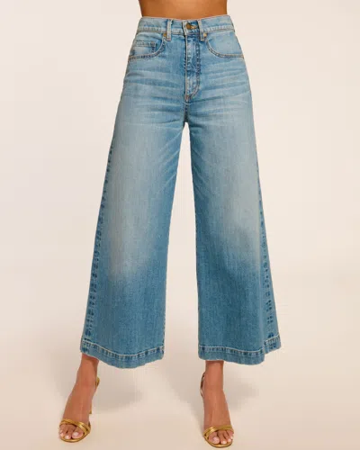 Ramy Brook Tyra 5-pocket Cropped Wide Leg Jean Light Wash In Blue