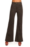 Ramy Brook Tyra Printed High-rise Flare Jean In Brown