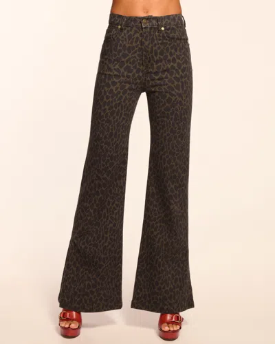 Ramy Brook Tyra Printed High-rise Flare Jean In Multi