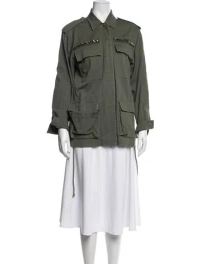 Pre-owned Ramy Brook Utility Jacket In Green