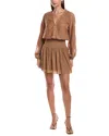 Ramy Brook Vaira Mini Dress In Brown