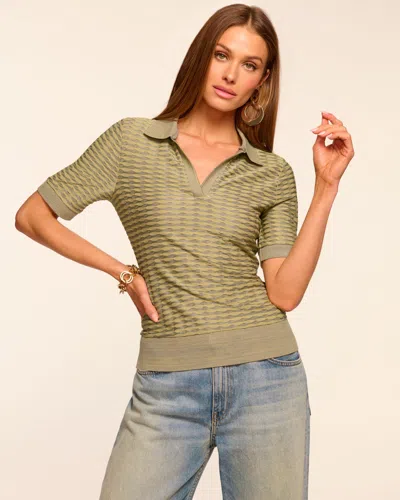 Ramy Brook Valentina Short Sleeve Knit Top In Green