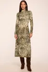 Ramy Brook Valerie Printed Midi Dress In Bone Python