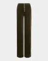 Ramy Brook Cindy Velvet Wide Leg Jean In Blue