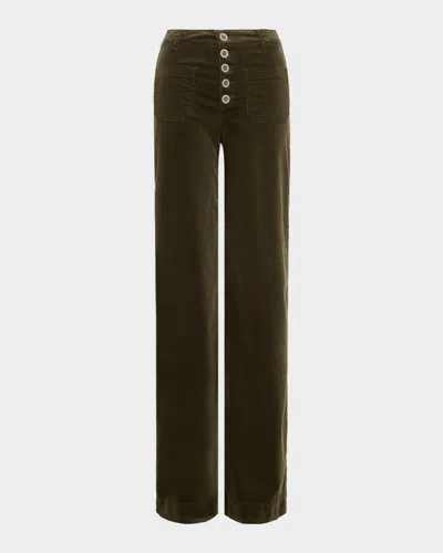RAMY BROOK VELVET CINDY WIDE-LEG PANTS