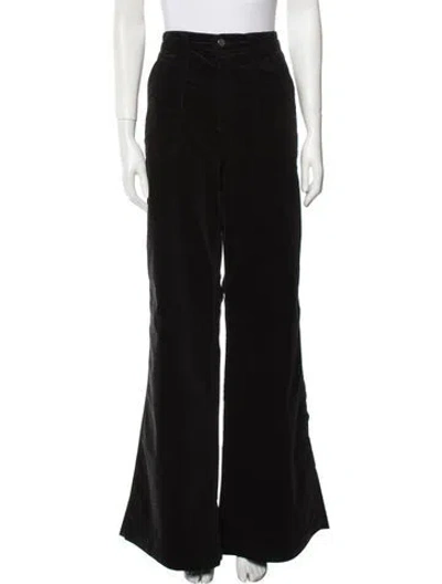 Pre-owned Ramy Brook Velvet Wide Leg Pants In Black