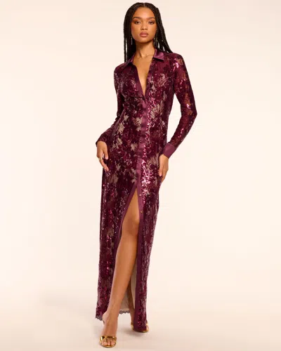 RAMY BROOK VENIA LONG SLEEVE SEQUIN LACE DRESS