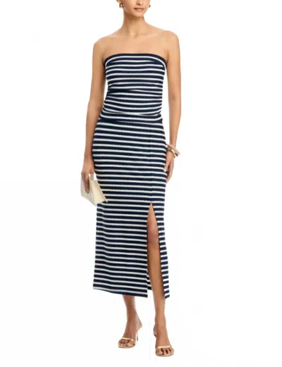 Ramy Brook Venus Skirt In Navy Stripe In Multi