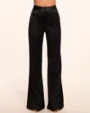 Ramy Brook Vespera Satin Low Rise Pant In Black