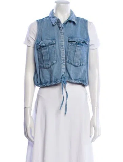 Pre-owned Ramy Brook Vest In Blue
