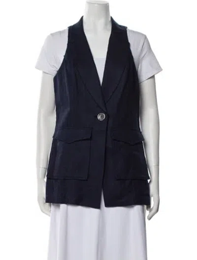 Pre-owned Ramy Brook Vest In Blue