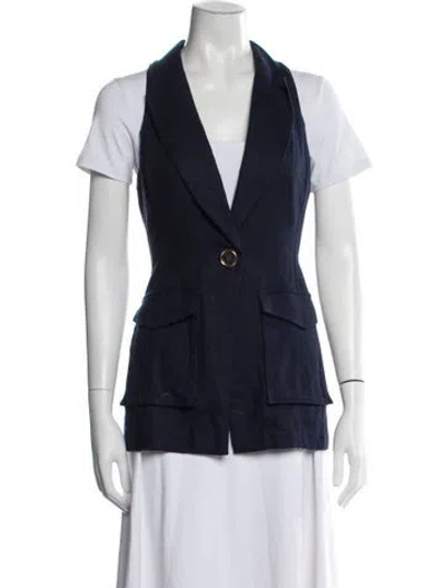 Pre-owned Ramy Brook Vest In Blue