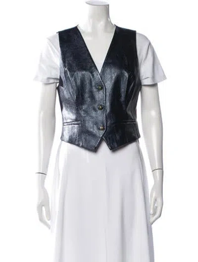 Pre-owned Ramy Brook Vest In Blue