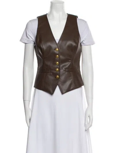 Pre-owned Ramy Brook Vest In Brown