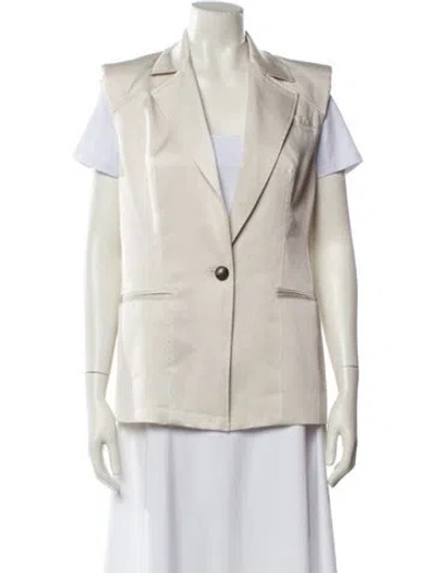 Pre-owned Ramy Brook Vest In Neutral