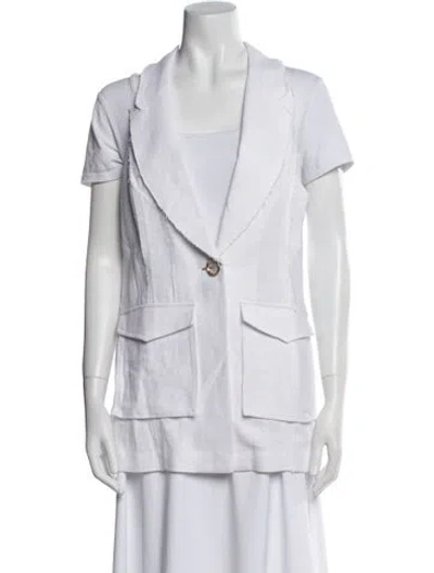 Pre-owned Ramy Brook Vest In White