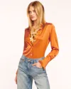 Ramy Brook Victoria Button Down Blouse In Amber