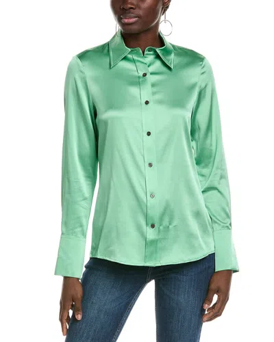 Ramy Brook Victoria Silk-blend Blouse In Green