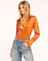 Ramy Brook Victoria Button Down Blouse In Amber