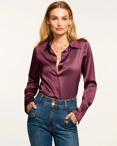 RAMY BROOK VICTORIA SILK BUTTON DOWN BLOUSE 