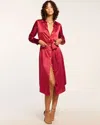 Ramy Brook Victoria Silk Button Down Midi Dress In Ruby
